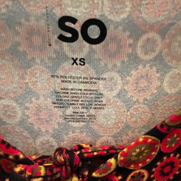 SO Autumn print long sleeved short dress - Picture 3 of 4